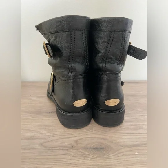 Jimmy Choo Womens 6.5 Biker Boots Black Leather Size 37 Moto Boots Soft Leather - Picture 7 of 12